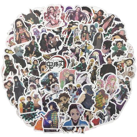 Buy 100 Pcs Demon Slayer Stickers Kimetsu No Yaiba Anime Sticker Online At Desertcartuae