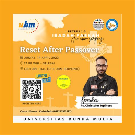 Paskah Jic Kampus Serpong Reset After Passover Universitas Bunda Mulia