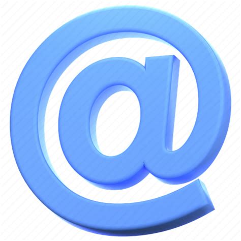 Arroba, at sign, at symbol, email, address 3D illustration - Download on Iconfinder