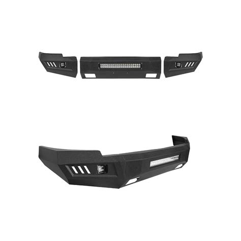 Silverado Front Bumper And Rear Bumper Combo Wled Lights For Chevy Silv Hooke Road 4x4