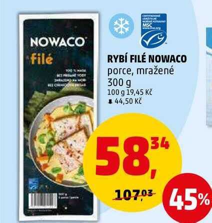 Nowaco Obalované rybí filé 400g v akci AkcniCeny cz