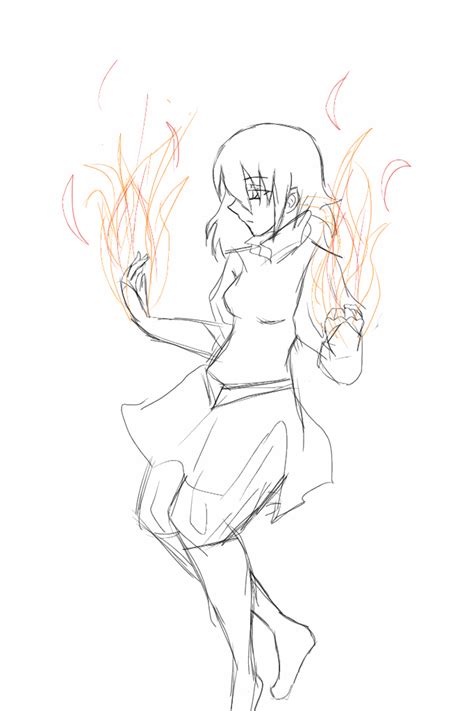 Fire Bender Sketch By Disterial On Deviantart