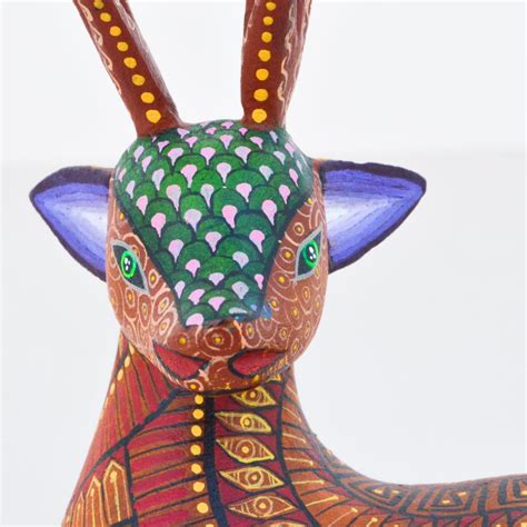 Deer Alebrije Oaxacan Wood Carving In 2022 Wood