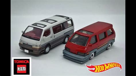 Hot Wheels Toyota TownAce vs Tomica Toyota Hiace ホットウィールトヨタタウンエースvs