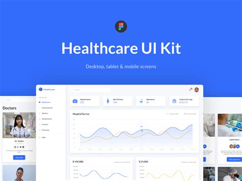 Healthcare Dashboard Ui Kit Free Edition Copy Figma