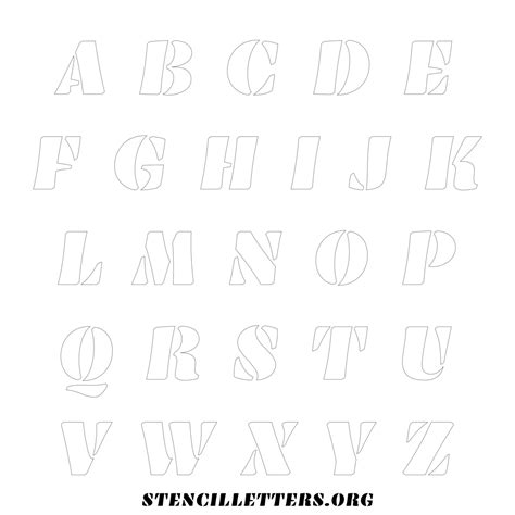 Free Printable Uppercase Letter Stencils Design Style 269 Bold ...