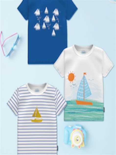 Buy Nauti Nati Boys Pack Of 3 Graphic Printed Cotton T Shirts Tshirts