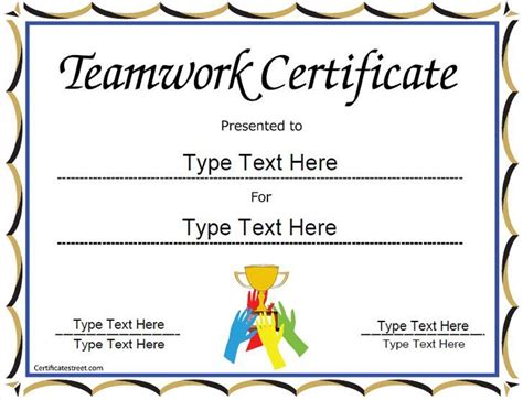 Fresh Free Teamwork Certificate Templates Certificate Templates