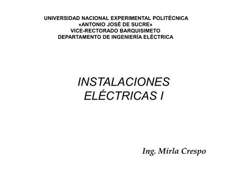 Componentes Basicos De Una Instalacion Electrica I Ppt