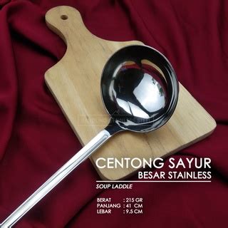 Jual Centong Sayur Besar Stainless Tebal Ukuran Cm Shopee Indonesia