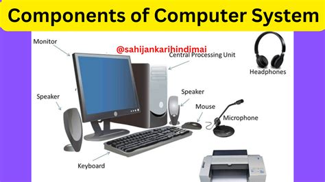 कंप्यूटर सिस्टम के मुख्य घटकcomponents Of Computer System Sahi