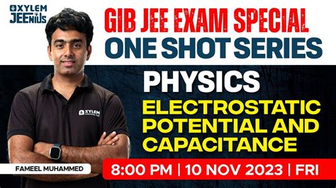 GIB JEE Exam Special One Shot Series Electrostatic Potential And