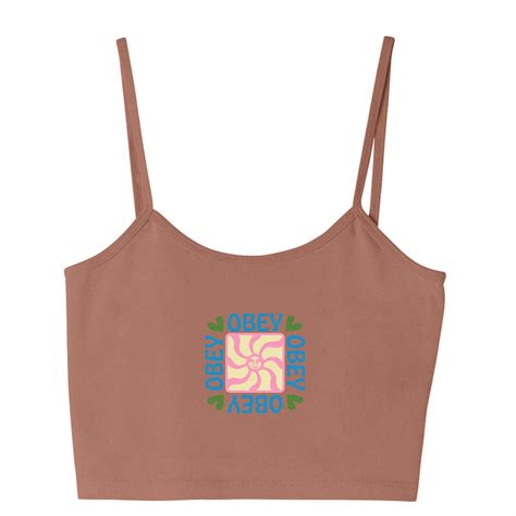 Obey Love Sunshine Spaghetti Strap Crop Top Obey Clothing UK