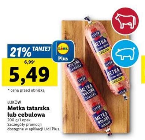 Promocja ŁUKÓW Metka tatarska lub cebulowa 200 g w Lidl