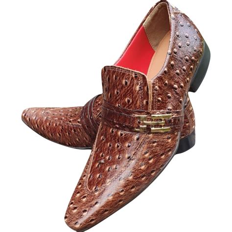 Sapato Masculino Em Couro Italian Collection In Brown Ref