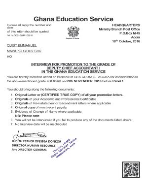 Ghana Education Service Letterhead Complete With Ease Airslate Signnow