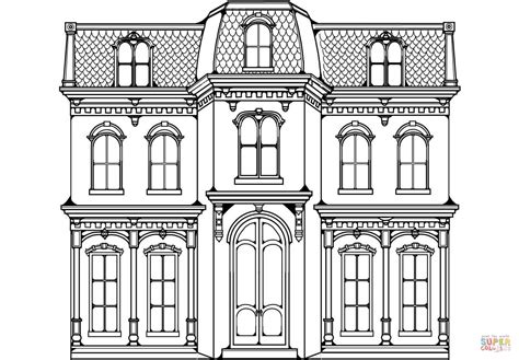 Victorian Home Coloring Page Free Printable Coloring Pages