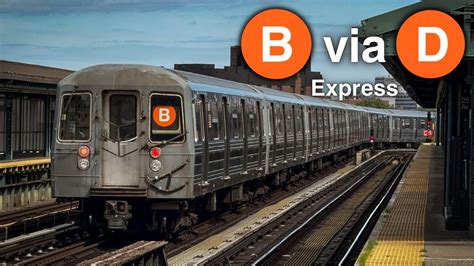 Nyc Subway R A B Trains Running Via West End Express