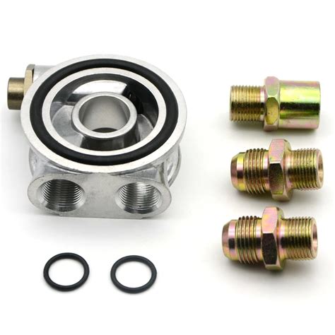 Oil Cooler Filter Sandwich Plate Thermostat Adaptor 3 4 16 Unf With