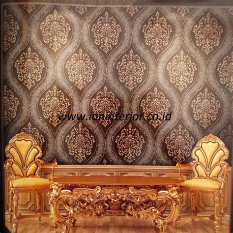 Wallpaper Dinding Korea Motif Klasik Warna Coklat Kombinasi