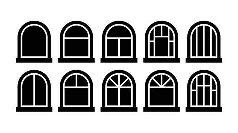 Ten Arched Windows Shape Collection 4210541 Vector Art At Vecteezy