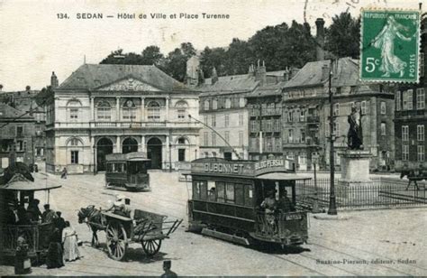 Sedan H Tel De Ville Et Place Turenne Carte Postale Ancienne