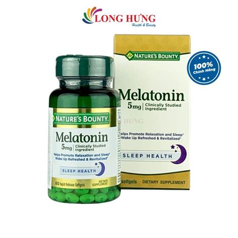 Viên uống Nature s Bounty Melatonin 5mg hỗ trợ cải thiện giấc ngủ