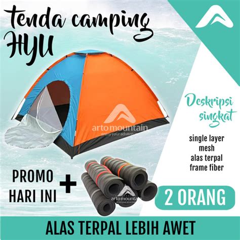 Jual TENDA CAMPING DOME 2P SINGLE LAYER 2 3 4 ORANG Kemping Anak Dewasa