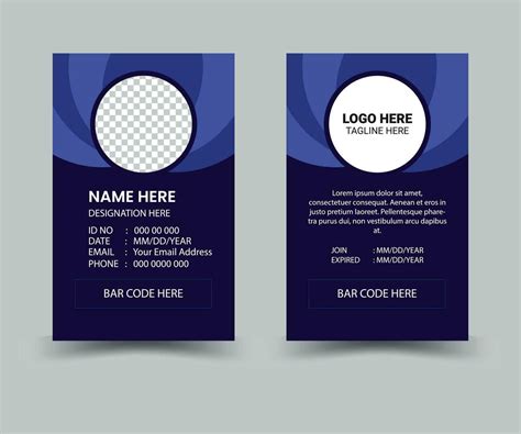 Modern Digital Id Card Design Template 36499319 Vector Art At Vecteezy