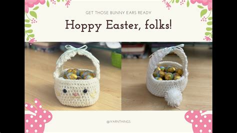 How To Crochet Easter Bunny Basket Amigurumi Youtube