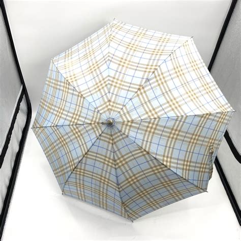 Burberry Blue Plaid Walking Umbrella Gem