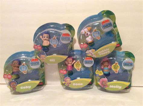 New Nickelodeon Bubble Guppies By Fisher Price Rolling Figures Set Of 5