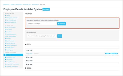 Customise, download, and email employee pay slips – Employment Hero