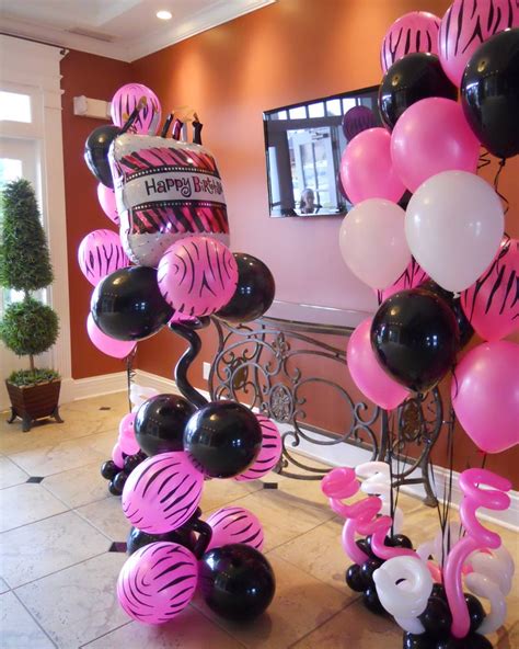 Hot Pink Zebra Print Balloons