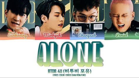 Btob U Alone Lyrics Color Coded Han Rom Eng