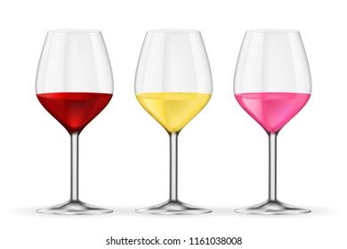 Glass Wine Red White Rose Wine Stock Illustration Shutterstock