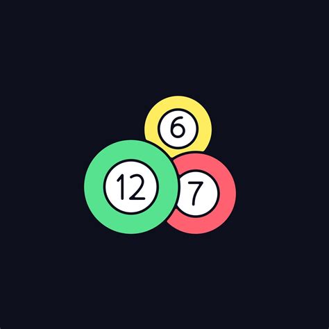 Lottery balls RGB color icon for dark theme 3235710 Vector Art at Vecteezy