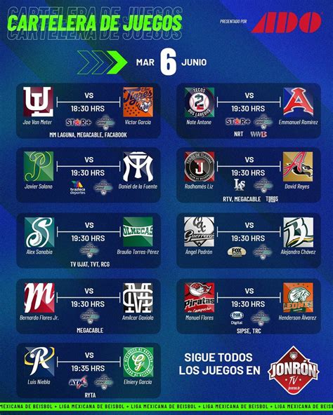 Cuarto Bat On Twitter Cartelera De Martes En La LigaMexBeis