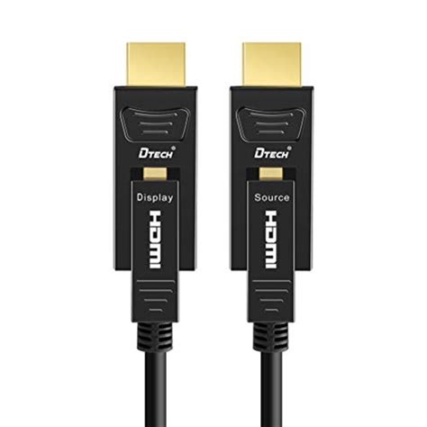 Dtech Fiber Optic Hdmi Cable 50 Feet Ultra Hd 4k 60hz 444 Chroma