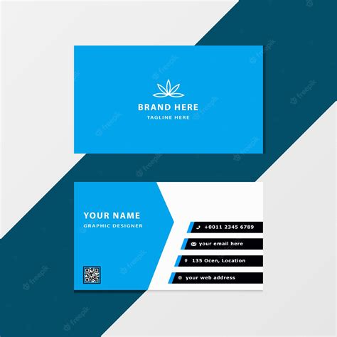 Premium Vector Modern Blue Color Business Card Template