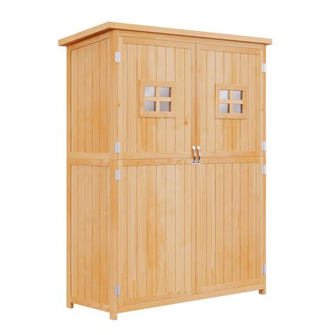 Outsunny Gartenschrank Holz Ger Teschuppen Ger Tehaus Ger Teschrank