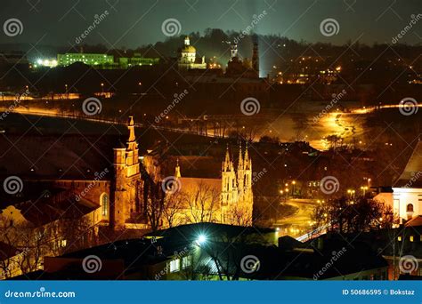 Vilnius Winter Panorama from Gediminas Castle Tower Stock Image - Image ...