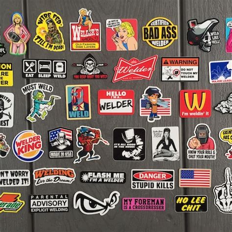 Super Welder 40 Hard Hat Stickers Toolbox Decals Welding Etsy