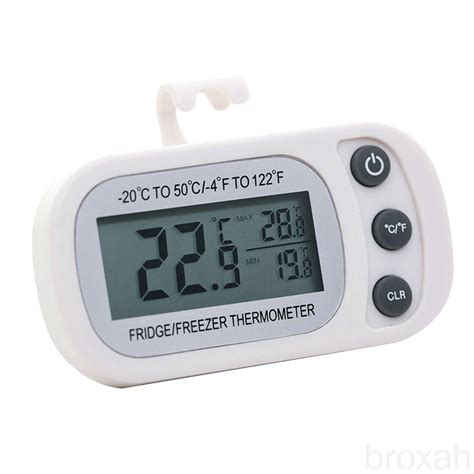 Digital Refrigerator Thermometer Mini Freezer Thermometer Waterproof Lcd Display For Kitchen