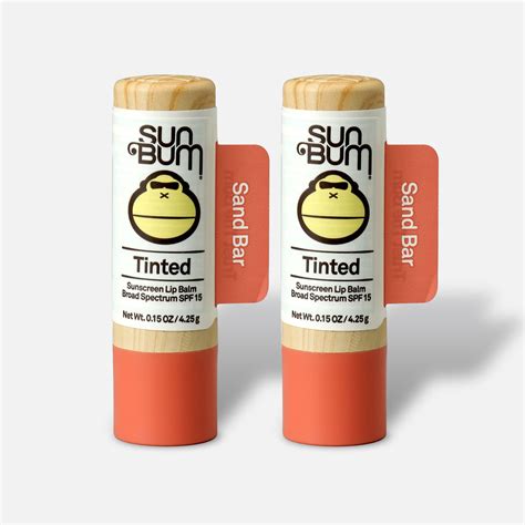 Fsa Eligible Sun Bum Spf 15 Tinted Lip Balm Sandbar 15 Oz 2 Pack