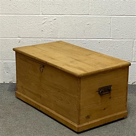 Victorian Pine Flat Top Box Secret Hidden Drawers Inside