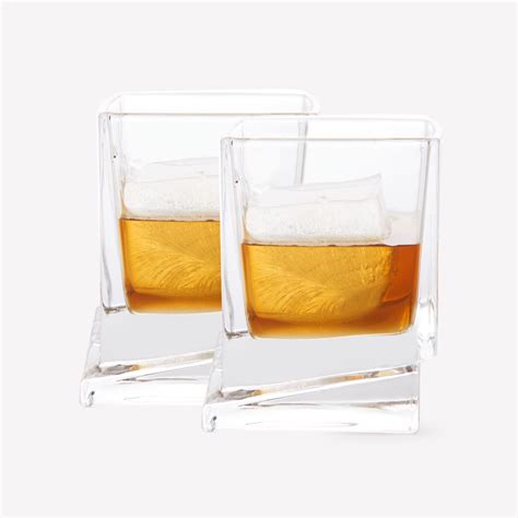 JoyJolt Carre Whiskey Glasses, Set of Two | Bespoke Post