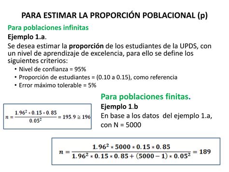 Cálculo Del Tamaño De Muestra Con Ejemplos Ppt