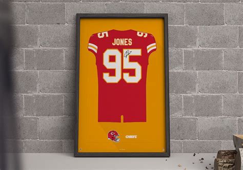 Kansas City Chiefs Chris Jones Autographed Jersey Framed Print - Etsy