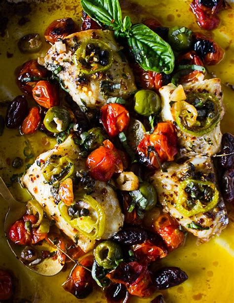 Mediterranean Baked Fish Best Baked Fish Recipe • Two Purple Figs